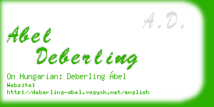 abel deberling business card