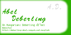 abel deberling business card